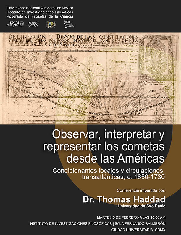 Dr. Thomas Haddad Observar, interpretar y representar los cometas desde las Américas martes 5 de febrero 2019.  