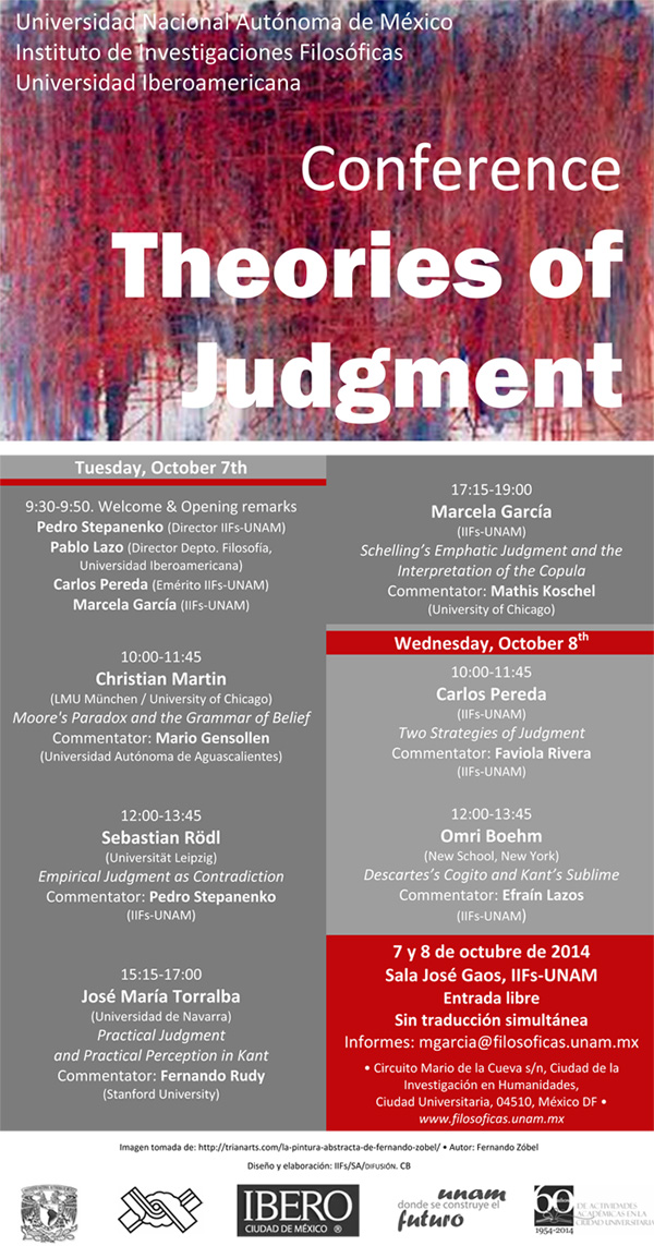 Conference Theories of  Judgment