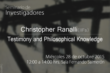 Christopher Ranalli (IIFs) Testimony and Philosophical Knowledge