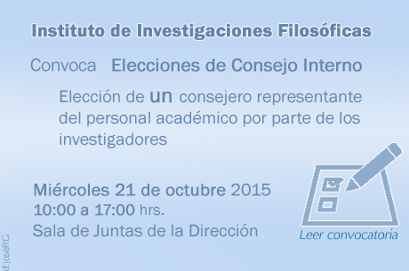 Convocatoria: Elecciones Consejo Interno (Octubre 2015)