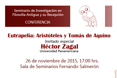 Eutrapelia: Aristóteles y Tomás de Aquino, Invitado especial Héctor Zagal Universidad Panamericana