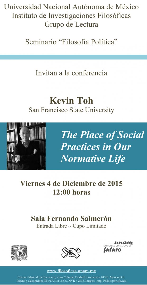 Kevin Toh San Francisco State Universi ty The Place of Social  Practices in Our  Normative Life