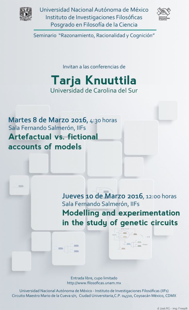 Conferencias Tarja Knuuttila, Artefactual vs. fictional accounts of models, Modelling and experimentation in the study of genetic circuits