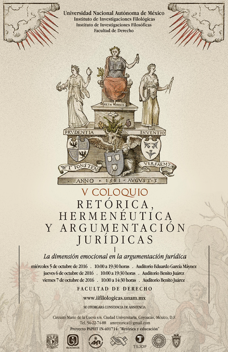 V COLOQUIO RETÓRICA, HERMENÉUTICA Y ARGUMENTACIÓN JURÍDICAS