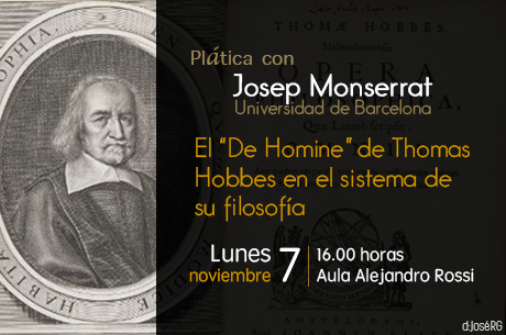 Plática de Josep Monserrat El De Homine de Thomas Hobbes en el sistema de su filosofía