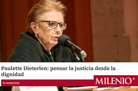 Paulette Dieterlen: pensar la justicia desde la dignidad 