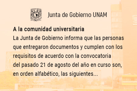 Junta de Gobierno UNAM (Sep 6/23)