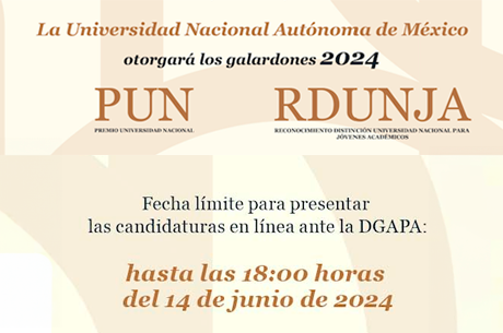 UNAM: otorgará los galardones 2024 PUN & RDUNJA